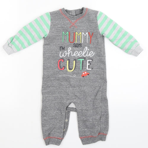 F&F Baby Multicoloured Striped  Babygrow One-Piece Size 6-9 Months
