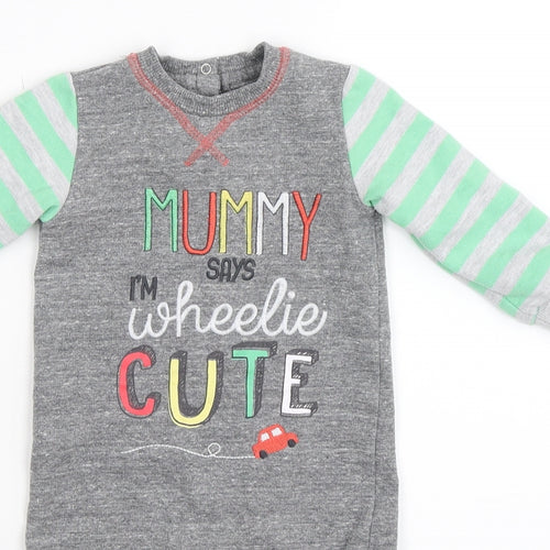 F&F Baby Multicoloured Striped  Babygrow One-Piece Size 6-9 Months