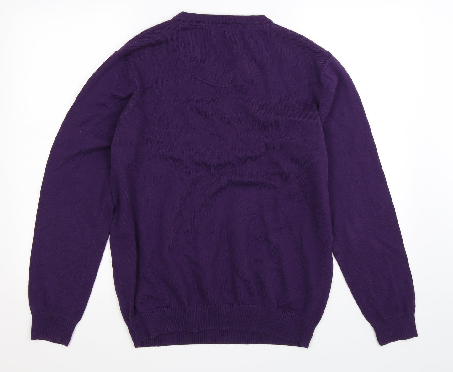 Jeff Banks Mens Purple  Knit Pullover Jumper Size L