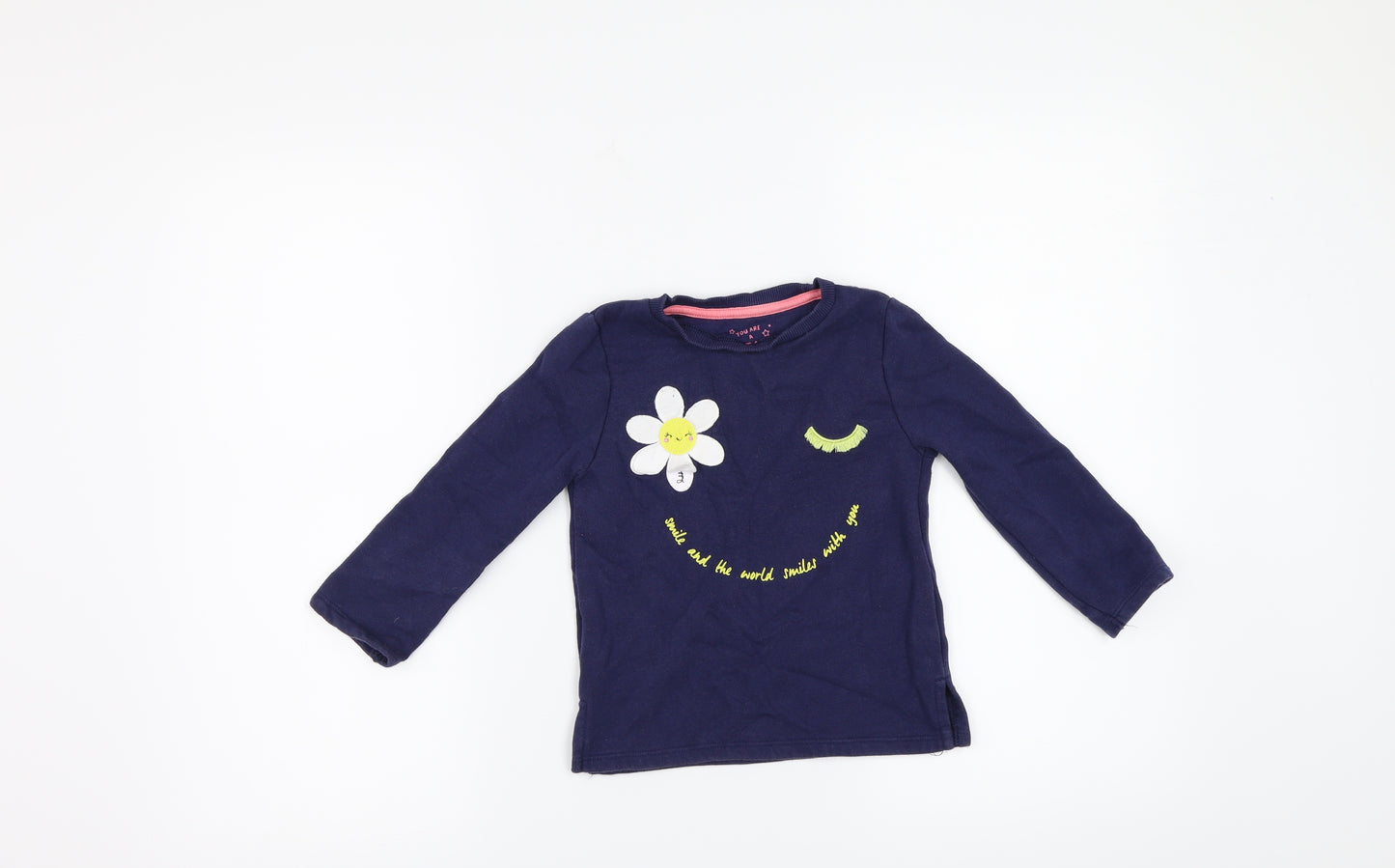F & F Girls Blue   Pullover T-Shirt Size 3-4 Years