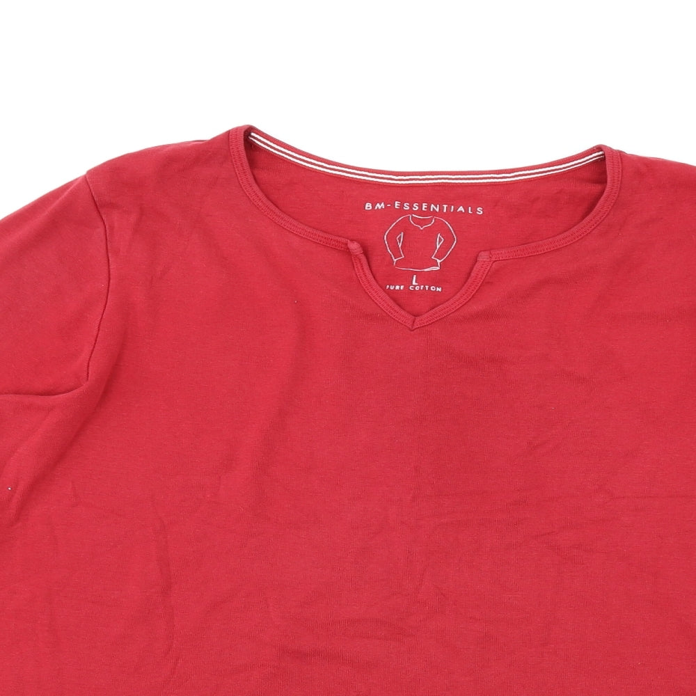 BM- ESSENTIALS Mens Red    T-Shirt Size L