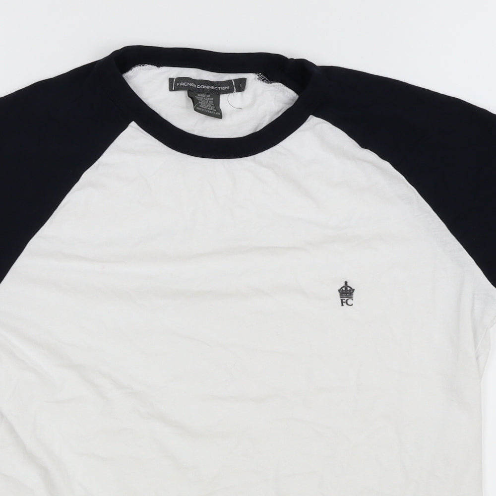 French Connection Mens White    T-Shirt Size S