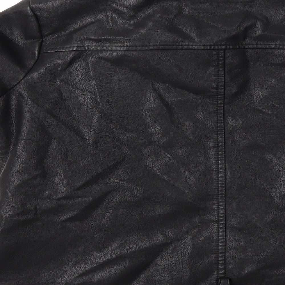 Label Lab Womens Black   Biker Coat Size 10