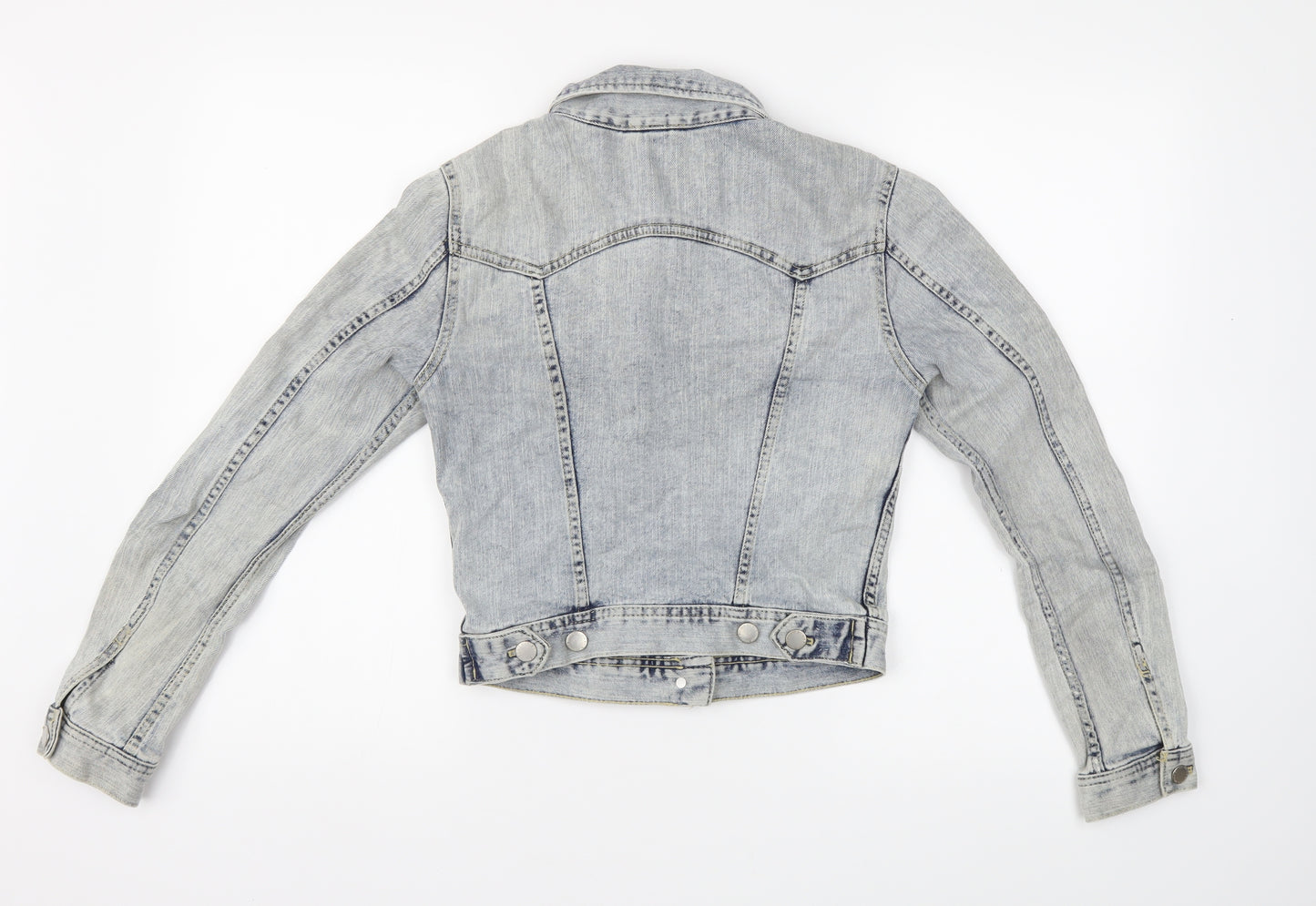 Divided Womens Blue   Motorcycle Jacket Jacket Size 8