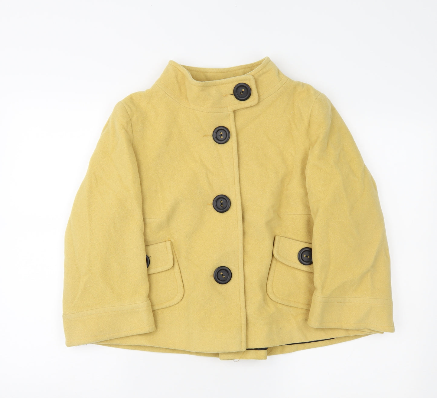 newlook Womens Yellow   Pea Coat Coat Size 14