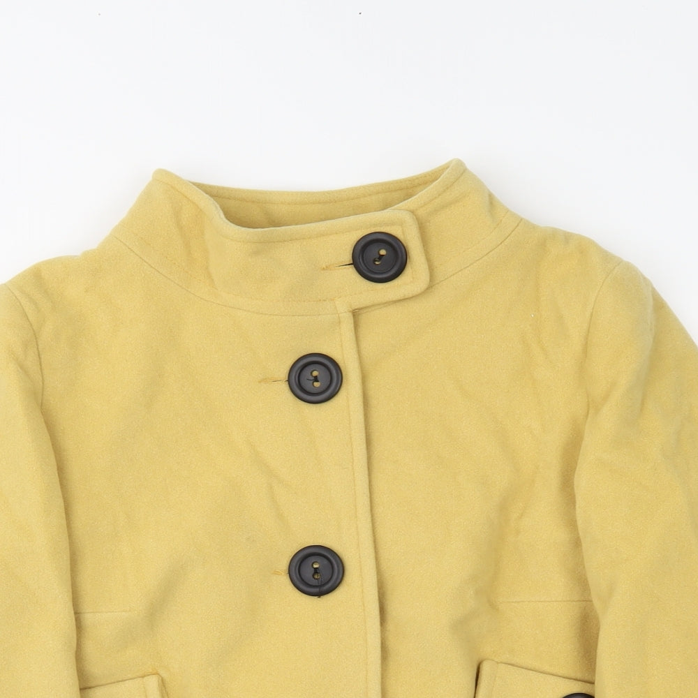 newlook Womens Yellow   Pea Coat Coat Size 14