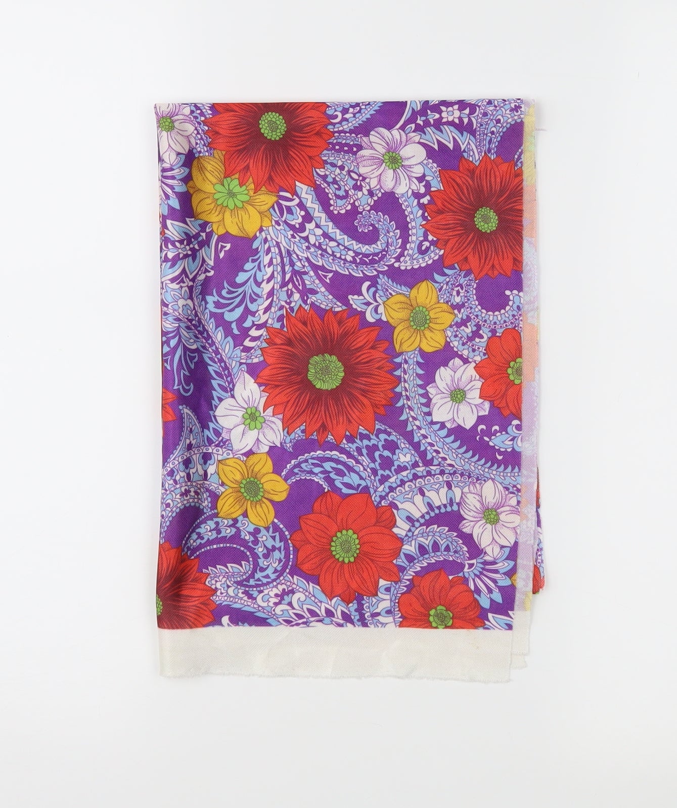 Preworn Womens Purple Floral   Shawl/Wrap