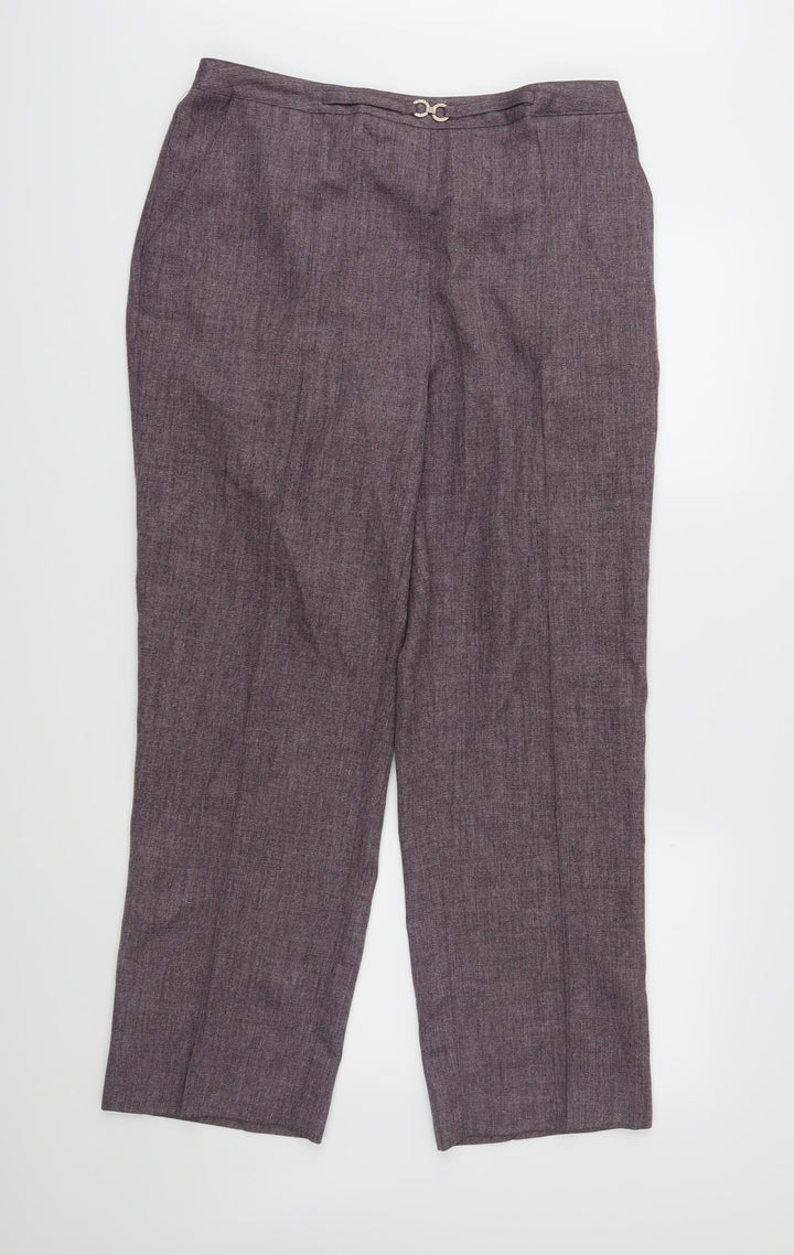 Damart Womens Purple Trousers Size 18 L20 in