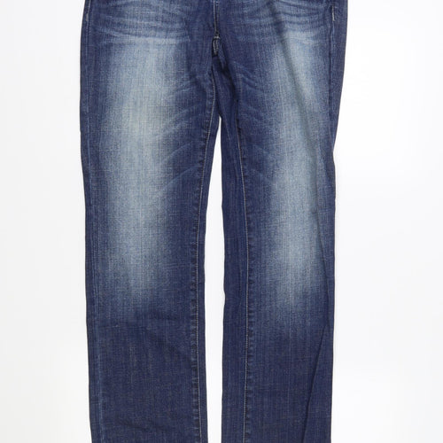 Alexa Womens Blue  Denim Straight Jeans Size 28 in L32 in