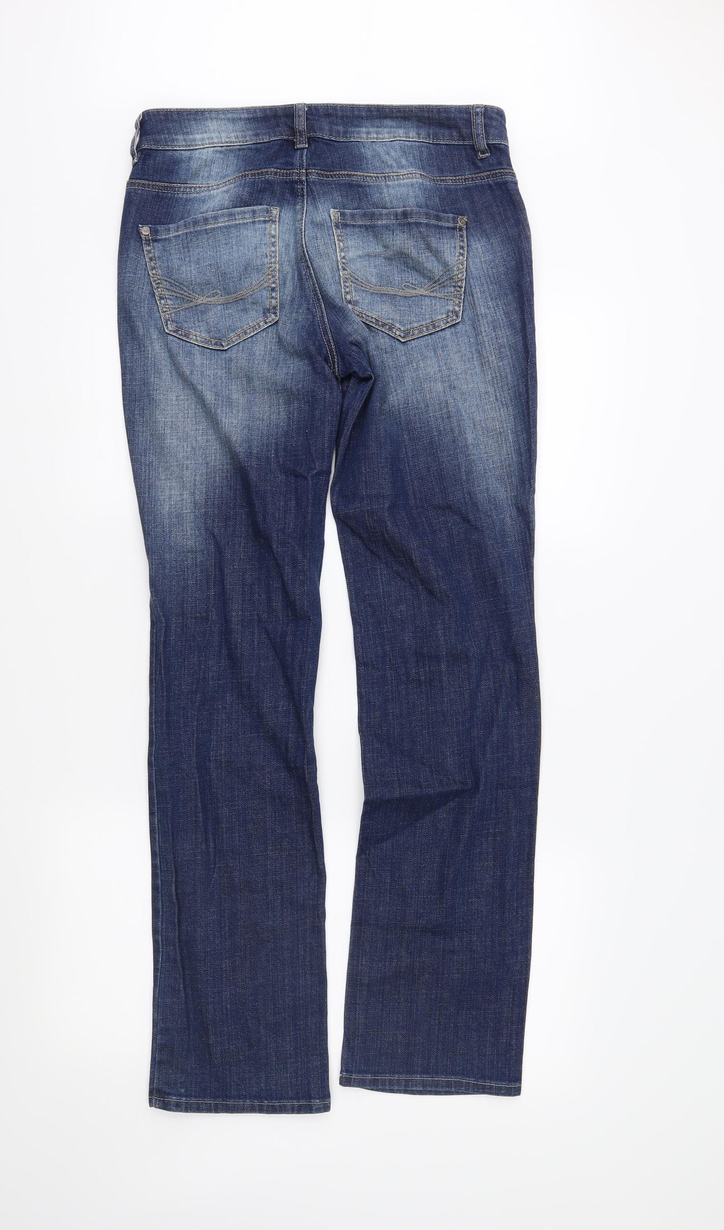 Alexa Womens Blue  Denim Straight Jeans Size 28 in L32 in