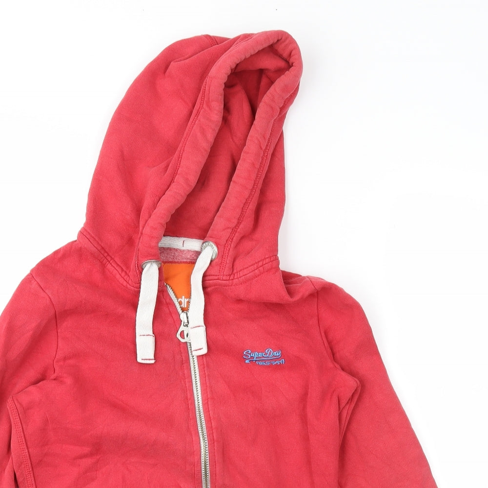 Super dry Mens Red   Full Zip Hoodie Size XL
