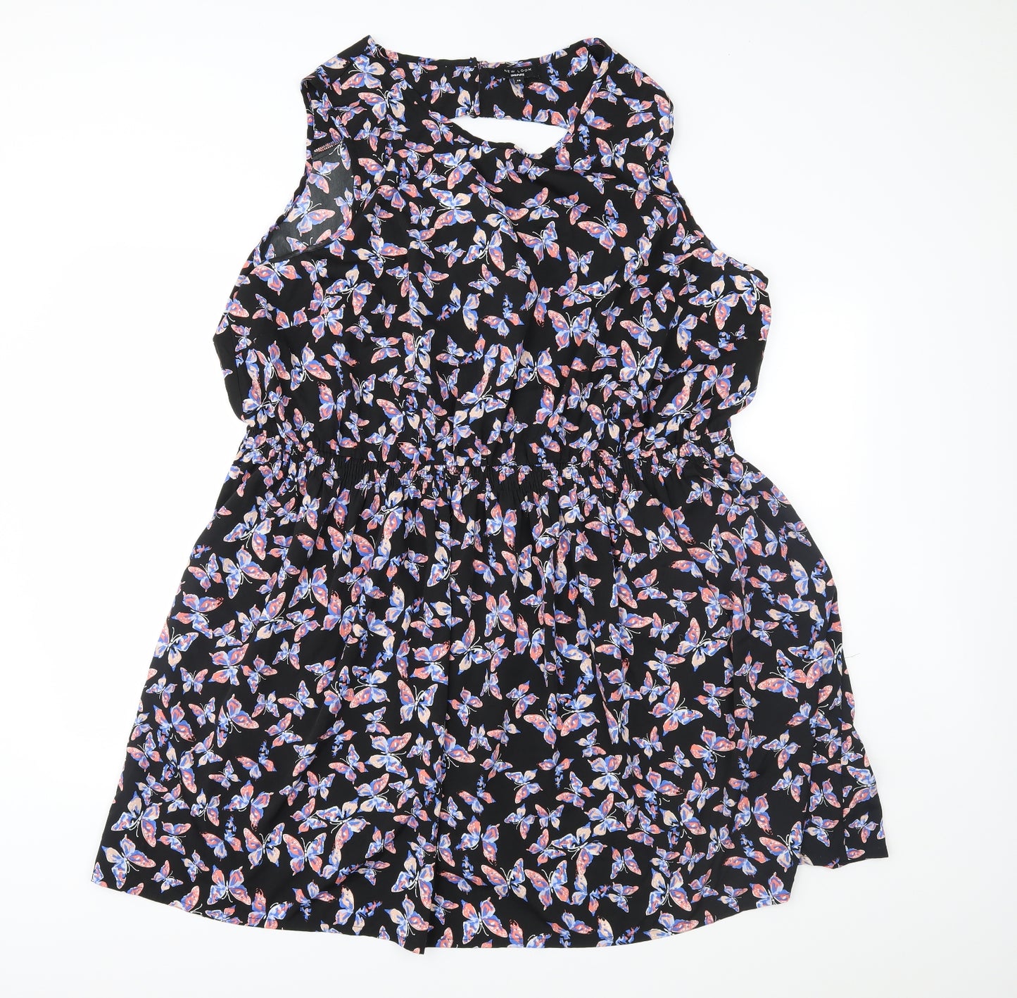 newlook Womens Black Floral  A-Line  Size 26