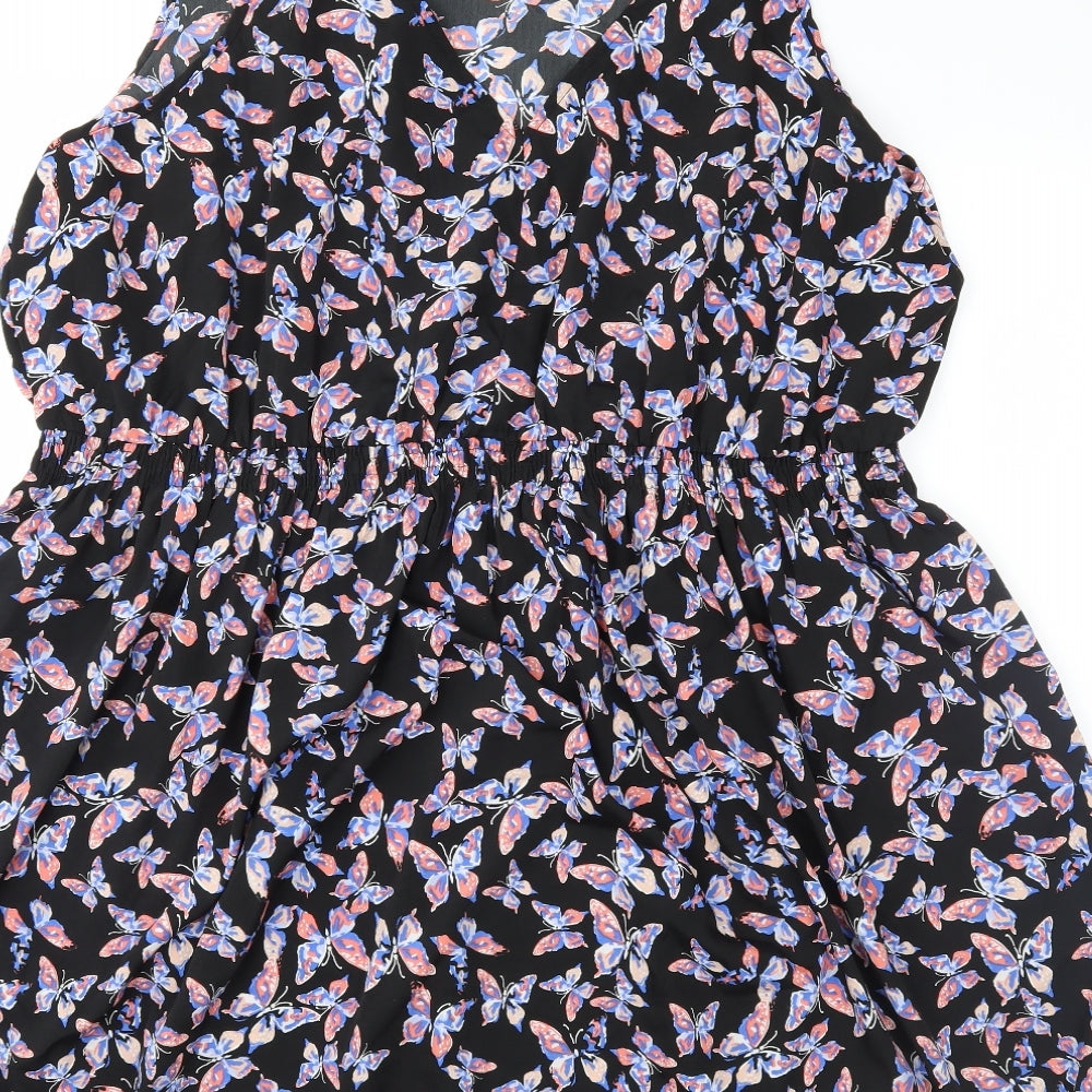 newlook Womens Black Floral  A-Line  Size 26