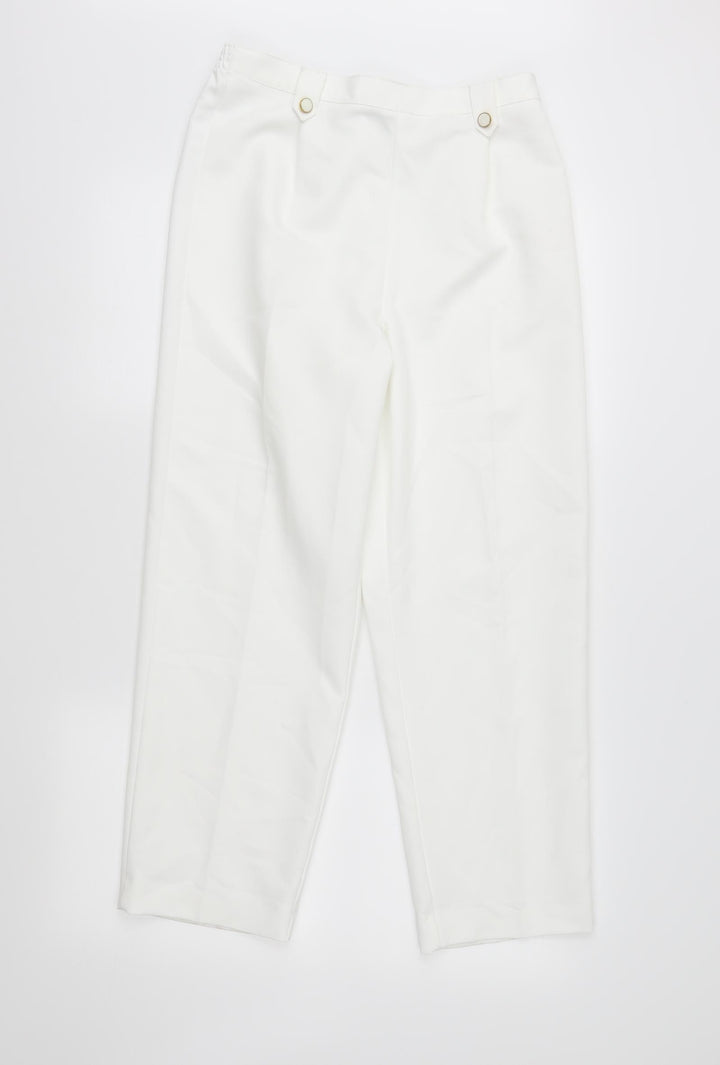 BM Womens White   Trousers  Size 10 L27 in