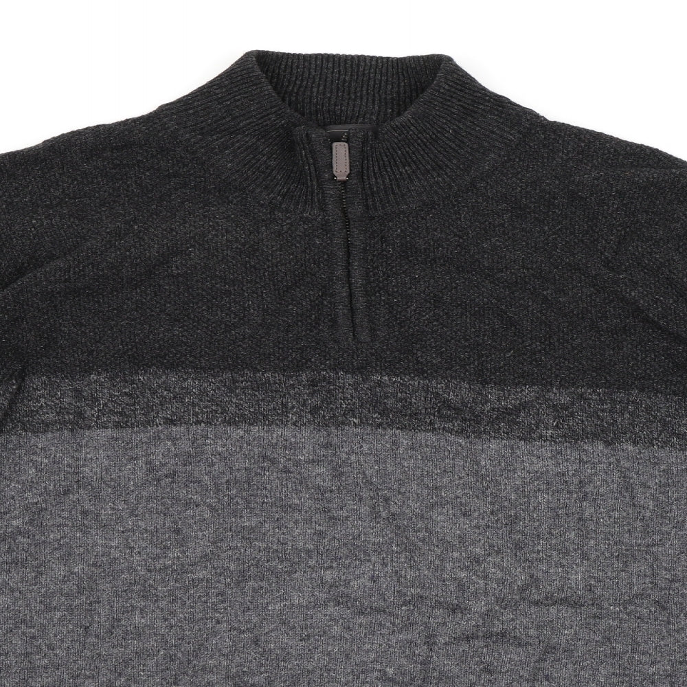 Marks and Spencer Mens Grey  Knit Pullover Jumper Size XL