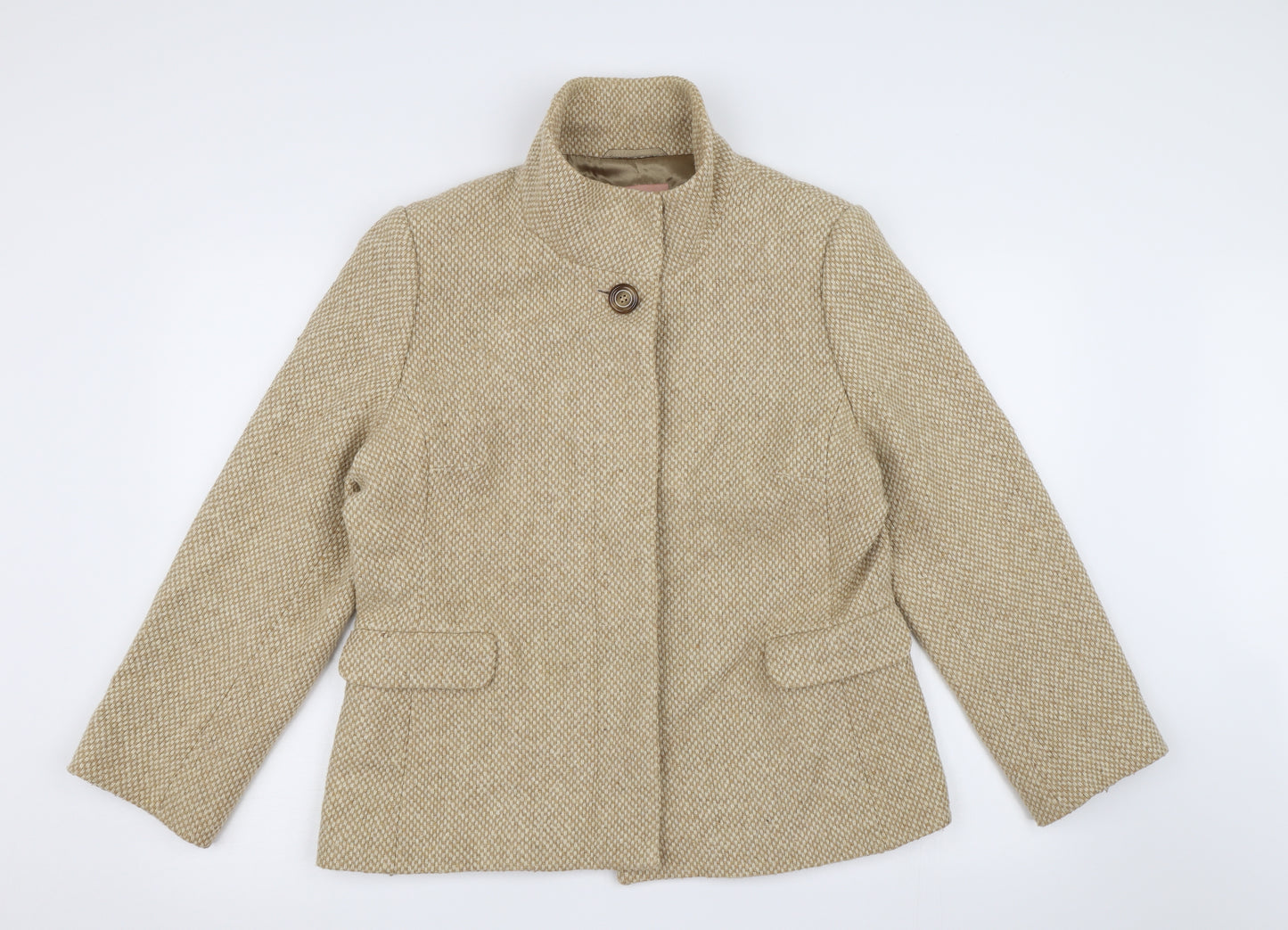 John Lewis Womens Beige   Pea Coat Coat Size 14