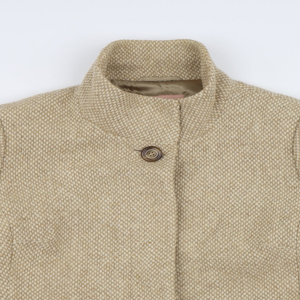 John Lewis Womens Beige   Pea Coat Coat Size 14