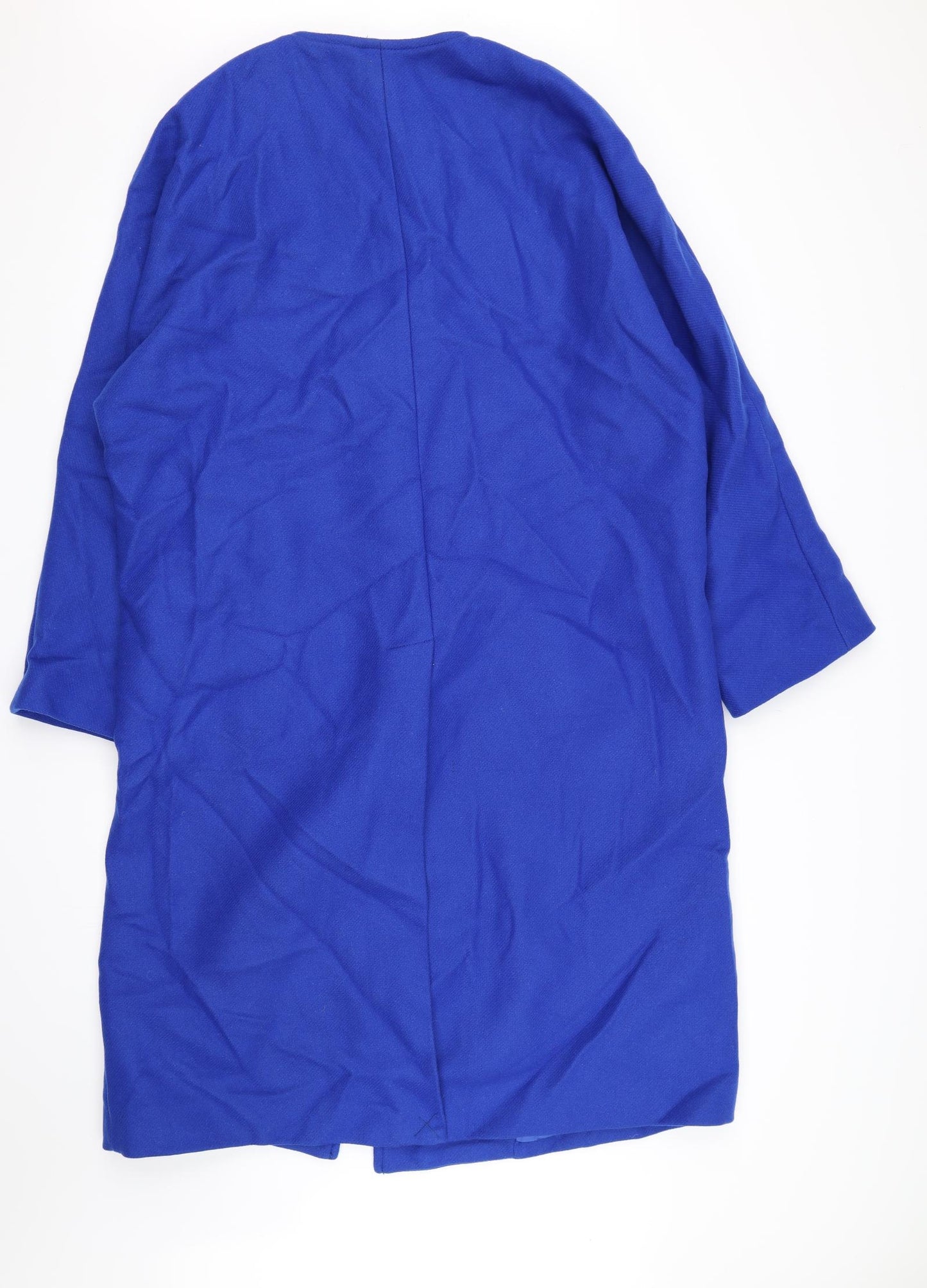 Mango Womens Blue   Overcoat Coat Size L