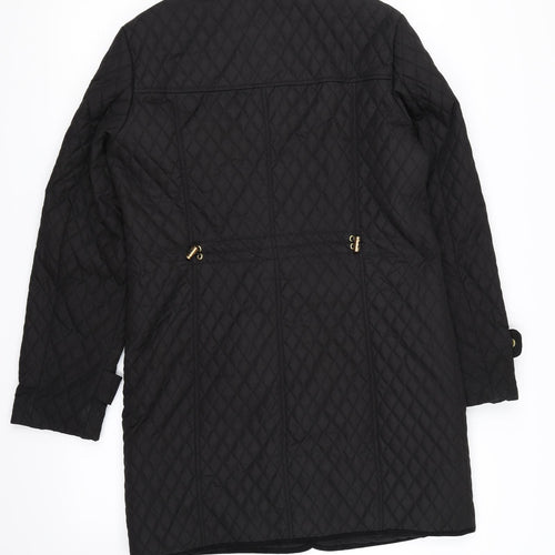 Country Casuals Womens Black   Overcoat Coat Size 10