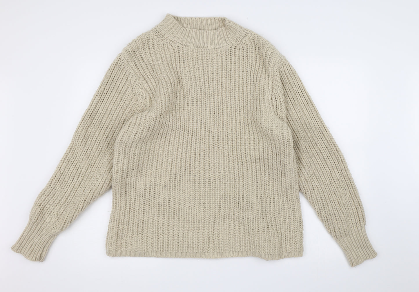 Zara Womens Beige  Knit Pullover Jumper Size L