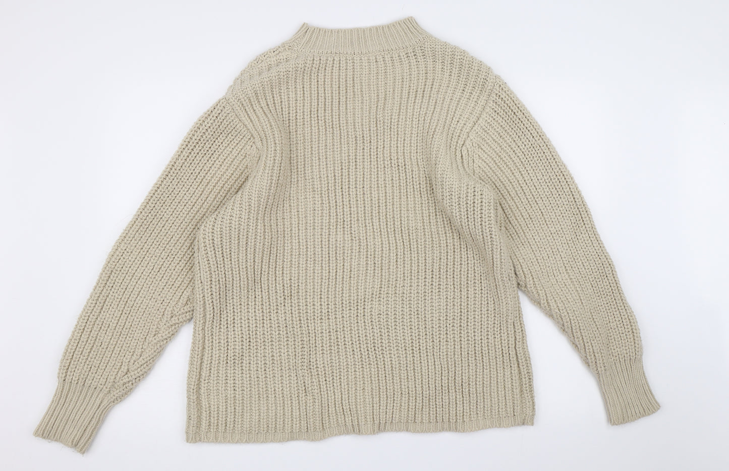 Zara Womens Beige  Knit Pullover Jumper Size L