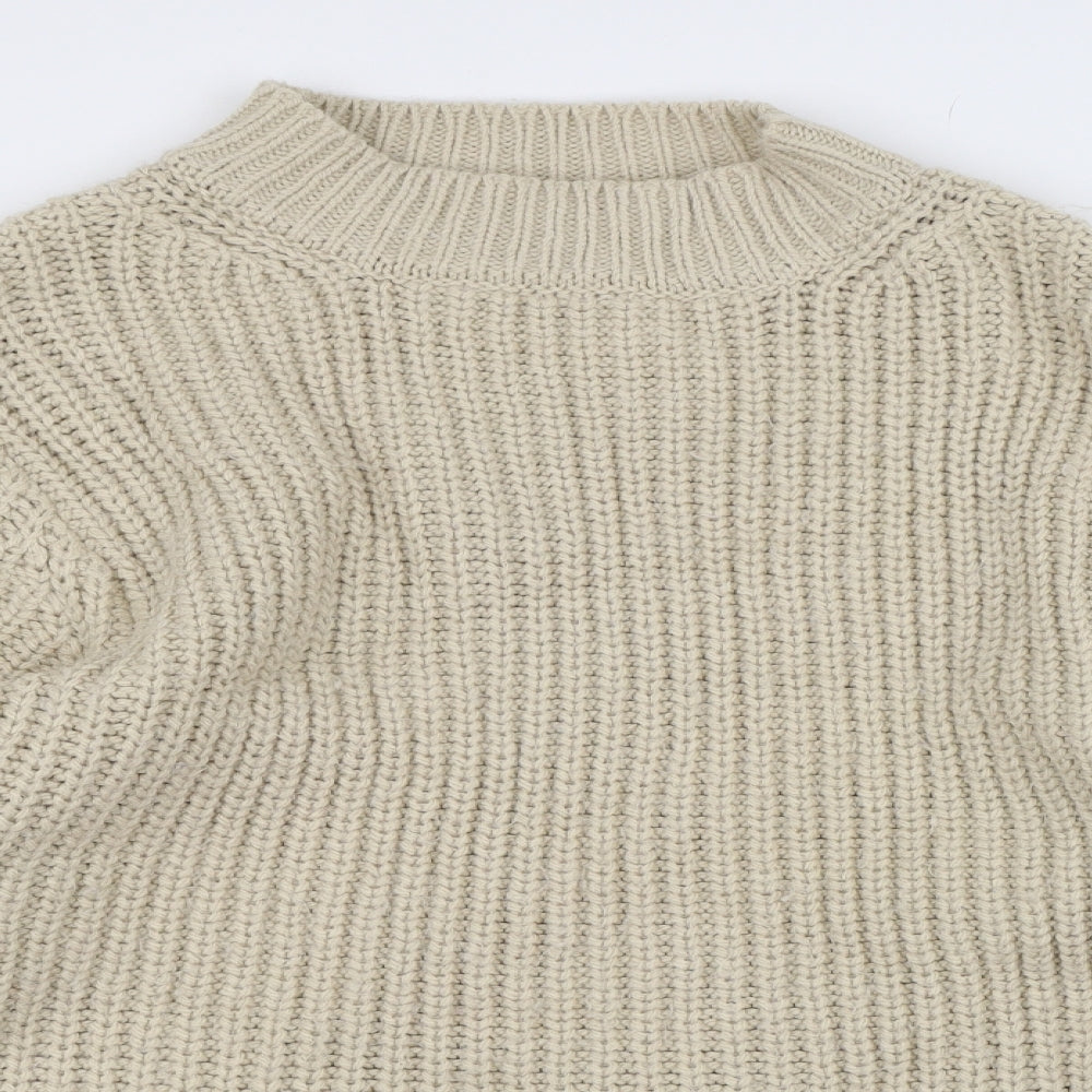 Zara Womens Beige  Knit Pullover Jumper Size L