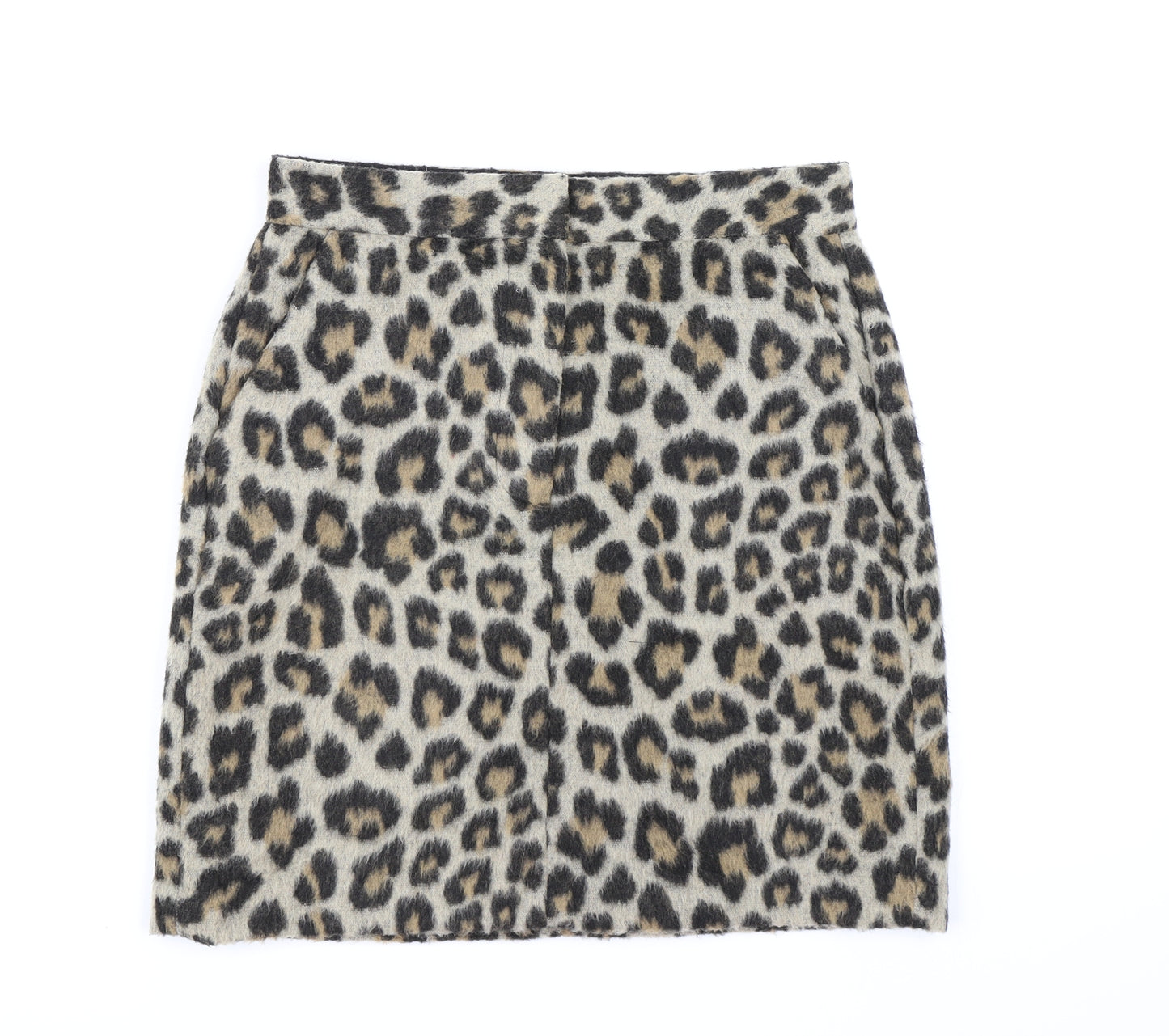 Marks and Spencer Womens Brown Animal Print  A-Line Skirt Size 6