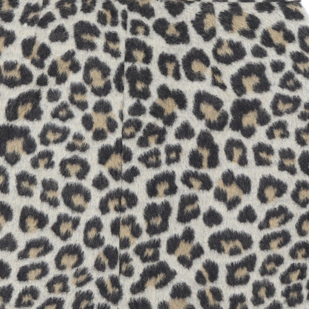 Marks and Spencer Womens Brown Animal Print  A-Line Skirt Size 6
