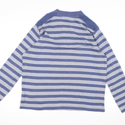BHS Mens Blue Striped Knit Pullover Jumper Size L