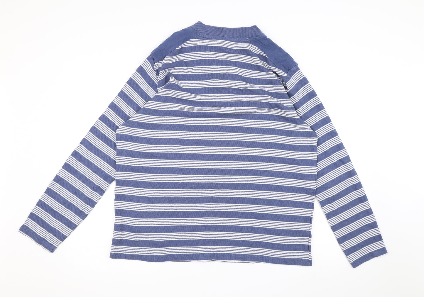 BHS Mens Blue Striped Knit Pullover Jumper Size L