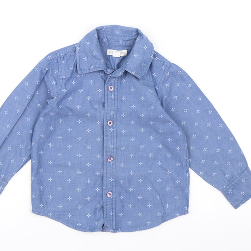 Charlie & Me Boys Blue  Denim Basic Button-Up Size 3 Years