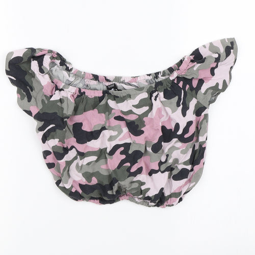 New Look Girls Multicoloured Camouflage  Cropped Tank Size 12 Years