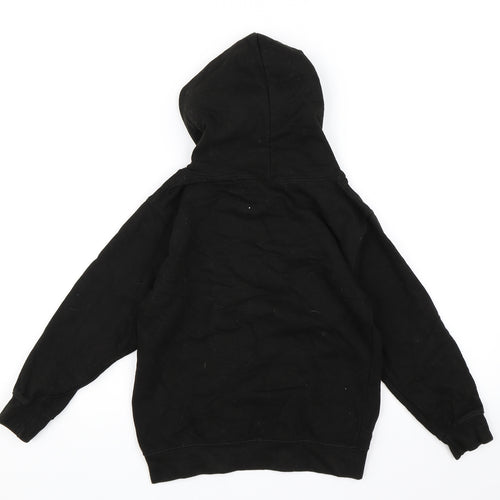 Just Hoods Boys Black  Jersey Pullover Hoodie Size 7-8 Years  - Dobre