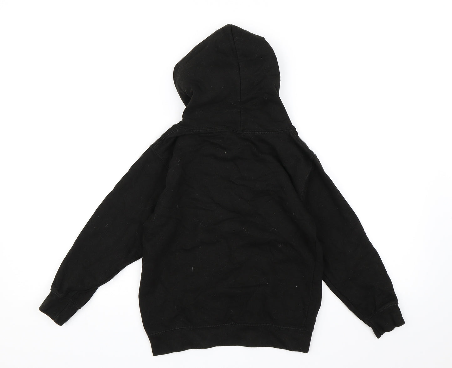 Just Hoods Boys Black  Jersey Pullover Hoodie Size 7-8 Years  - Dobre