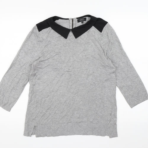 Papaya Womens Grey  Knit Pullover Jumper Size 14