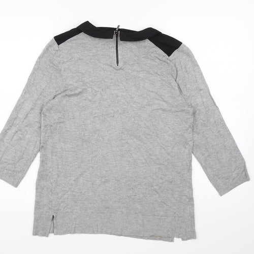 Papaya Womens Grey  Knit Pullover Jumper Size 14