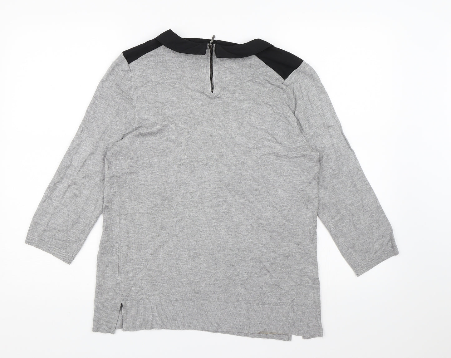 Papaya Womens Grey  Knit Pullover Jumper Size 14