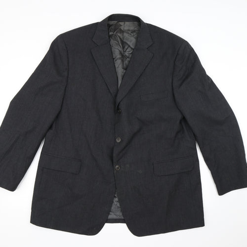 Marks and Spencer Mens Grey  Rayon Jacket Suit Jacket Size 46