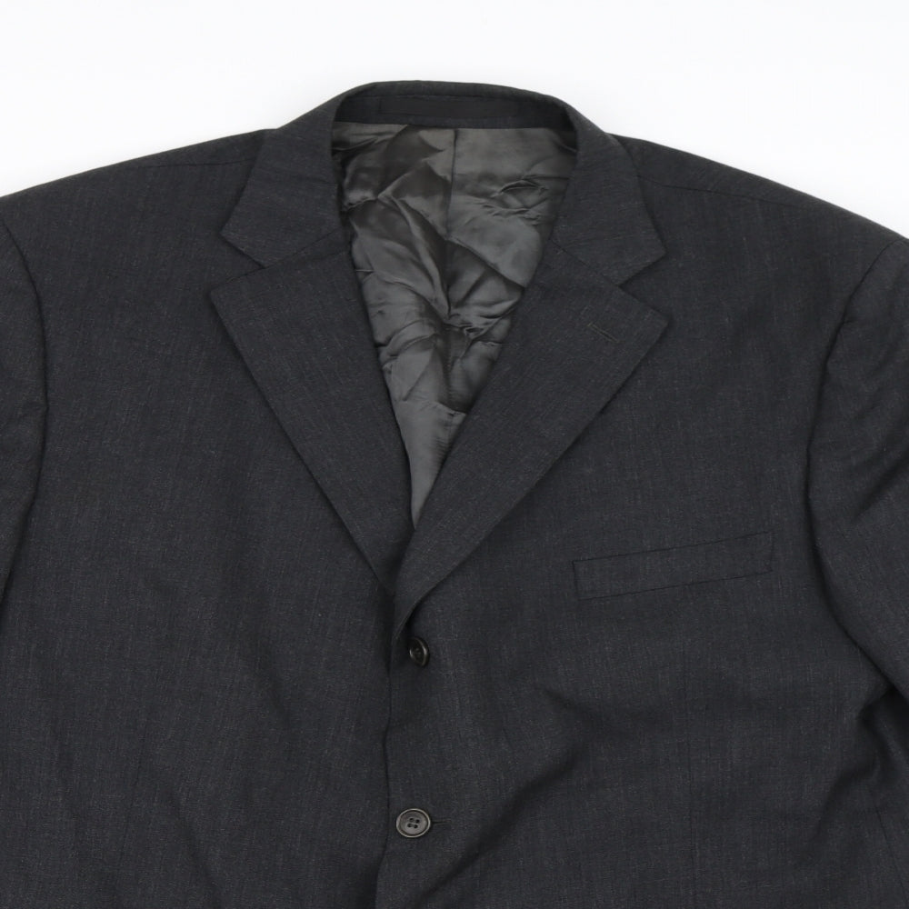 Marks and Spencer Mens Grey  Rayon Jacket Suit Jacket Size 46