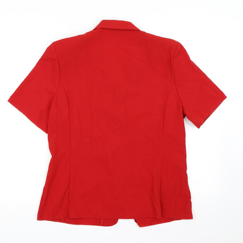 Antonia  Womens Red   Basic Blouse Size 14