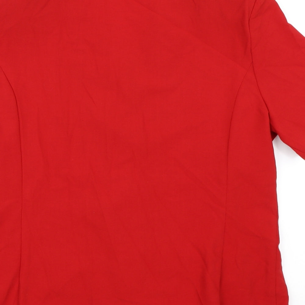 Antonia  Womens Red   Basic Blouse Size 14