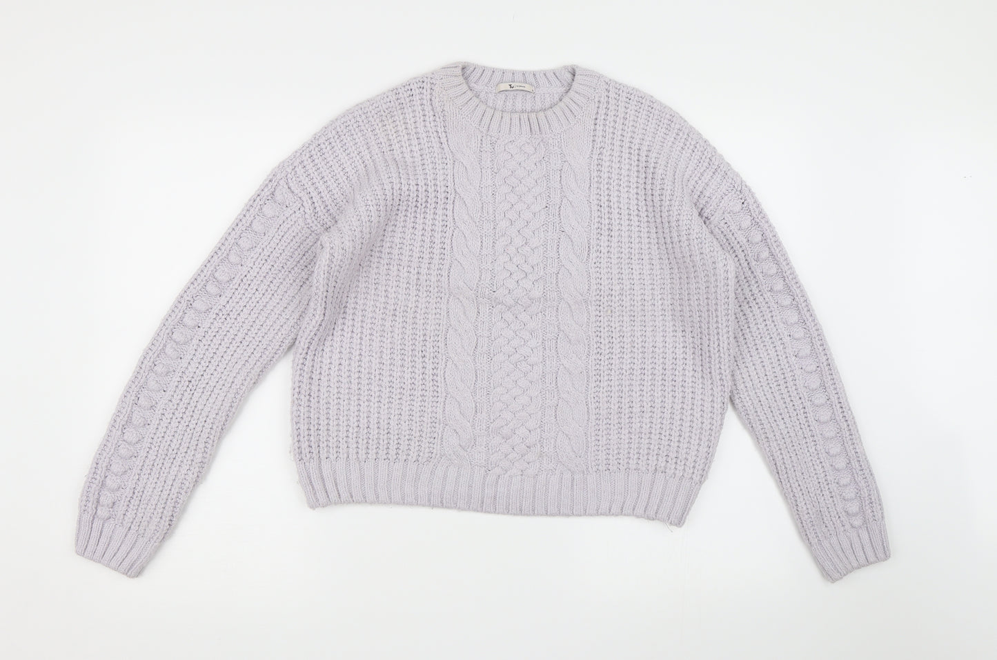 TU Womens Purple  Knit Pullover Jumper Size 12
