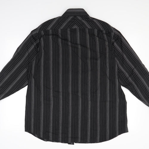 NEXT Mens Black Pinstripe   Dress Shirt Size 17