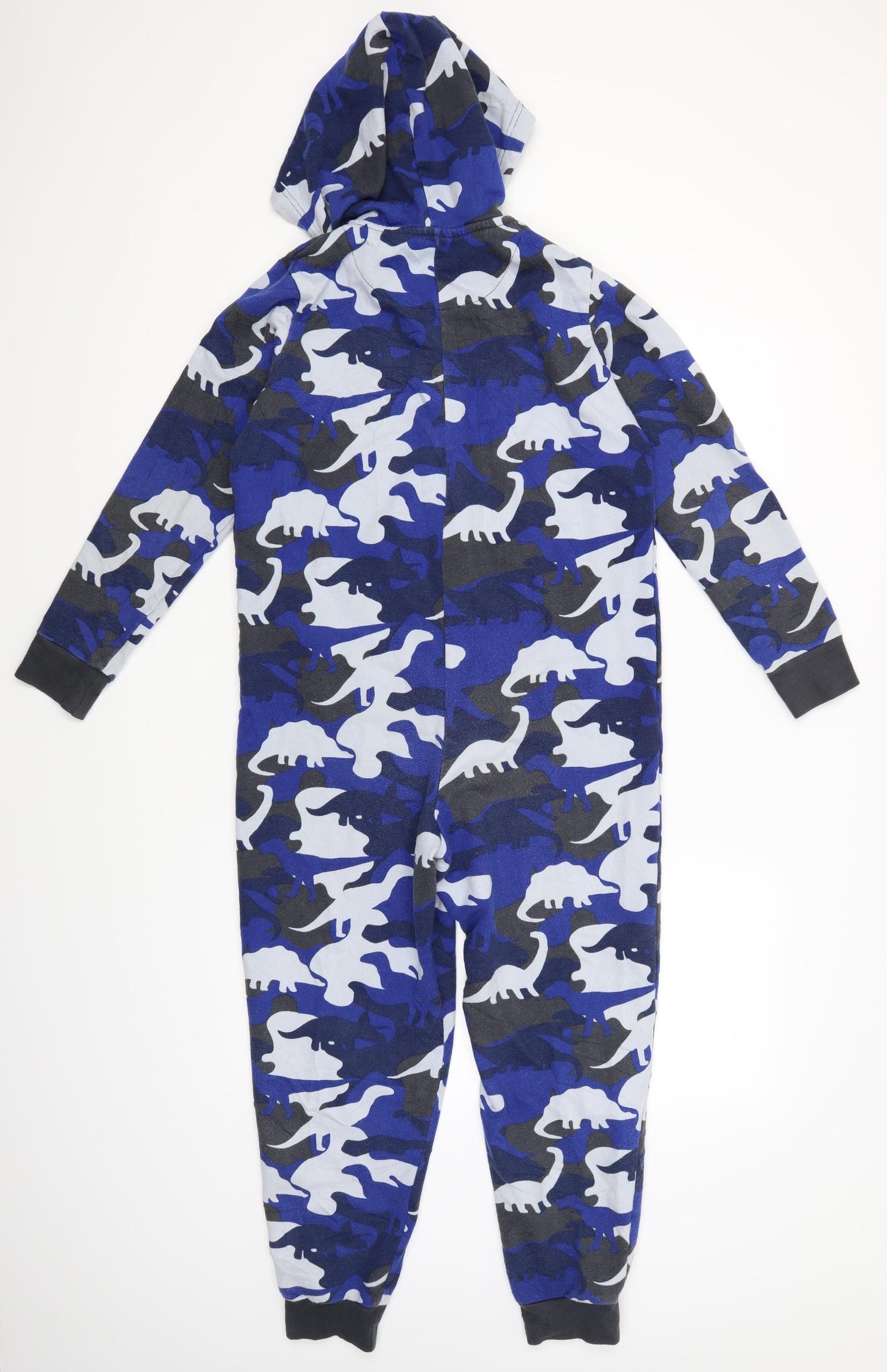 M&S Boys Blue Camouflage   One Piece Size 11-12 Years  - DINOSAUR
