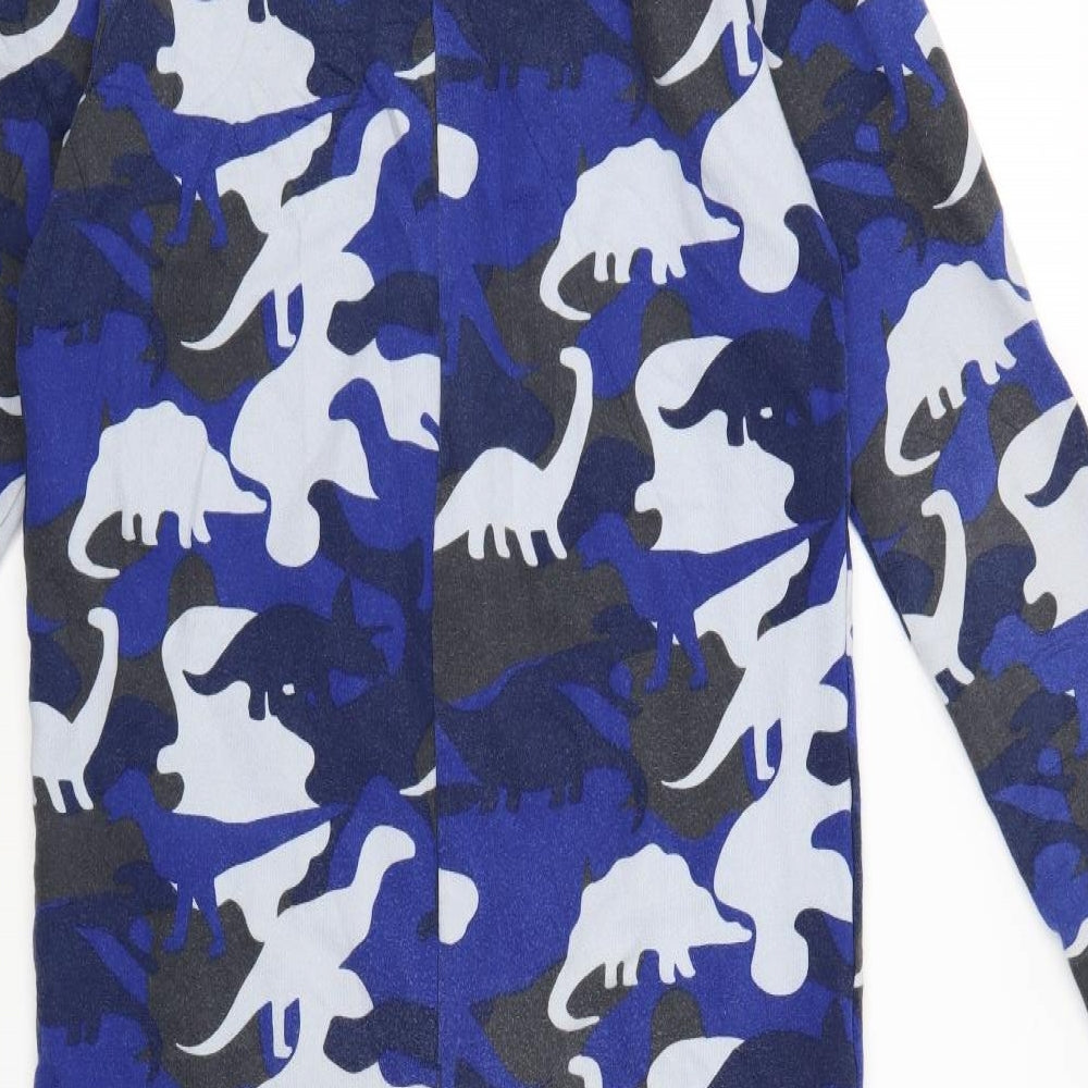 M&S Boys Blue Camouflage   One Piece Size 11-12 Years  - DINOSAUR