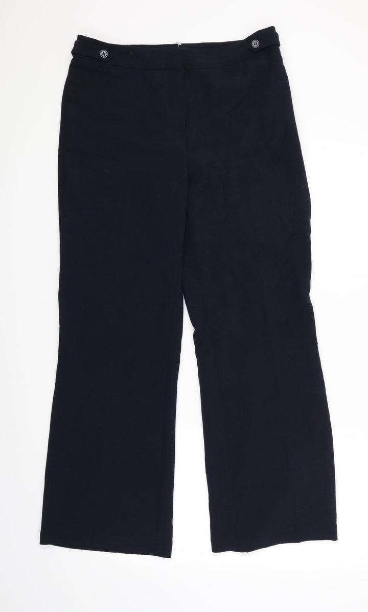 Debenhams Womens Blue Trouser Suit Suit Trousers Size 12 L28 in - Navy