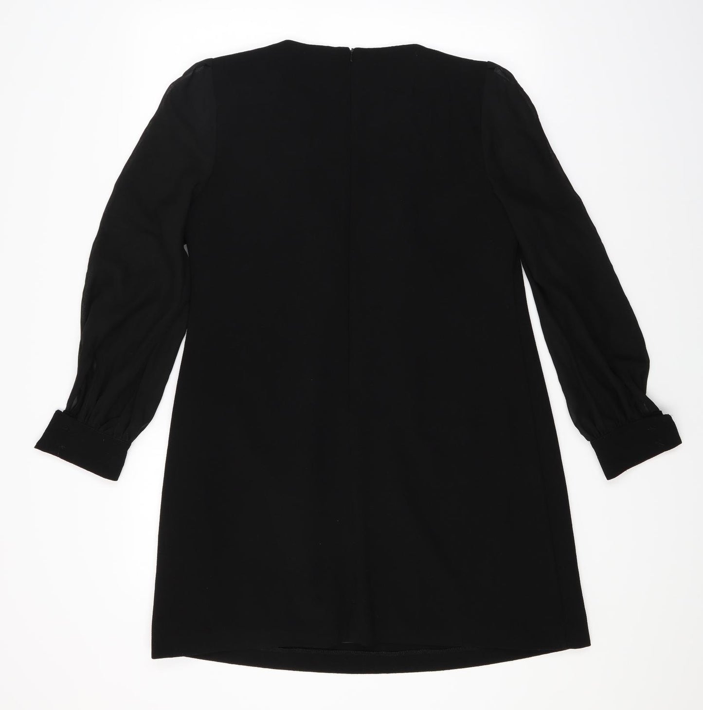 Debenhams Womens Black   A-Line  Size 14  - Sheer Sleeves