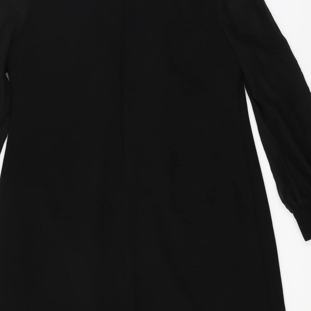 Debenhams Womens Black   A-Line  Size 14  - Sheer Sleeves