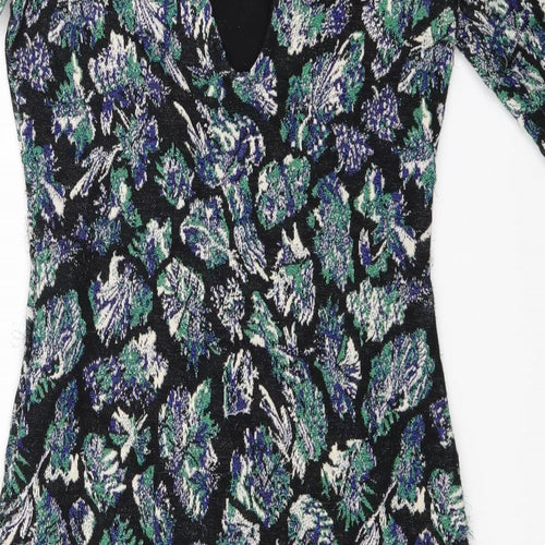 Marks and Spencer Womens Black Polka Dot  Pencil Dress  Size 8