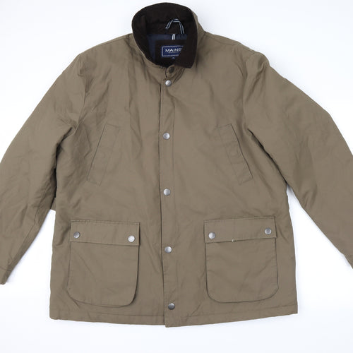 Maine New England Mens Green   Windbreaker Coat Size XL